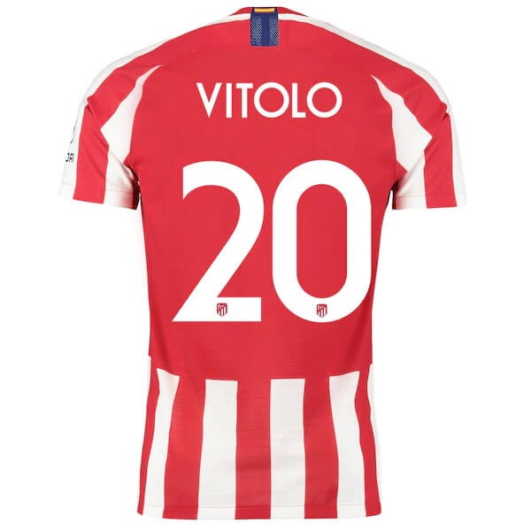 Tailandia Replicas Camiseta Atletico Madrid NO.20 Vitolo 2019/20 Rojo